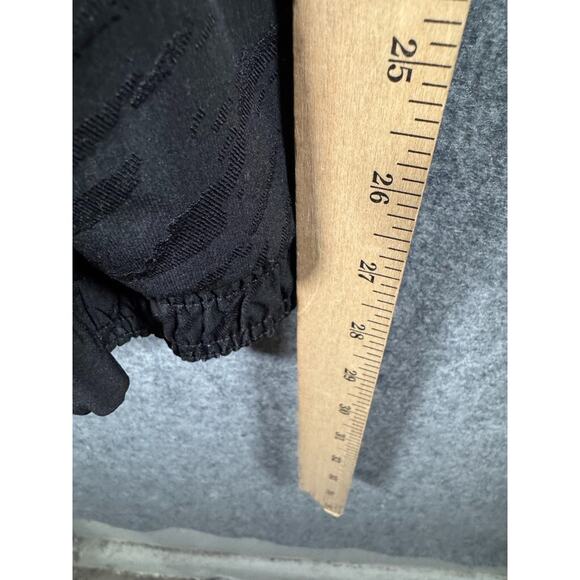 Athleta Pants Women 10 Black Brooklyn Textured Joggers Comfort Pull On Stretch - Picture 4 of 7